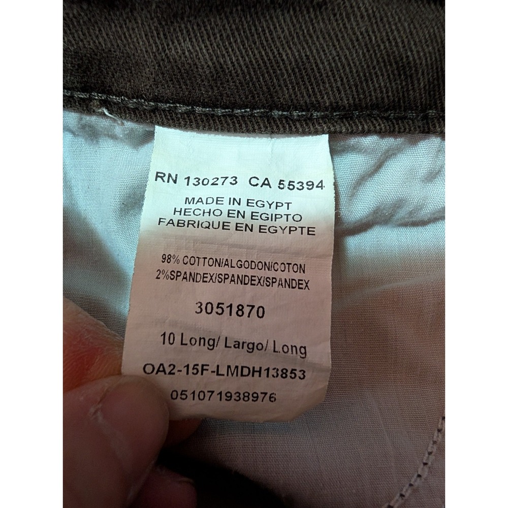 Lee Women's Dark Brown Corduroy Jeans Straight Fit Size 10 Long - Picture 7 of 8
